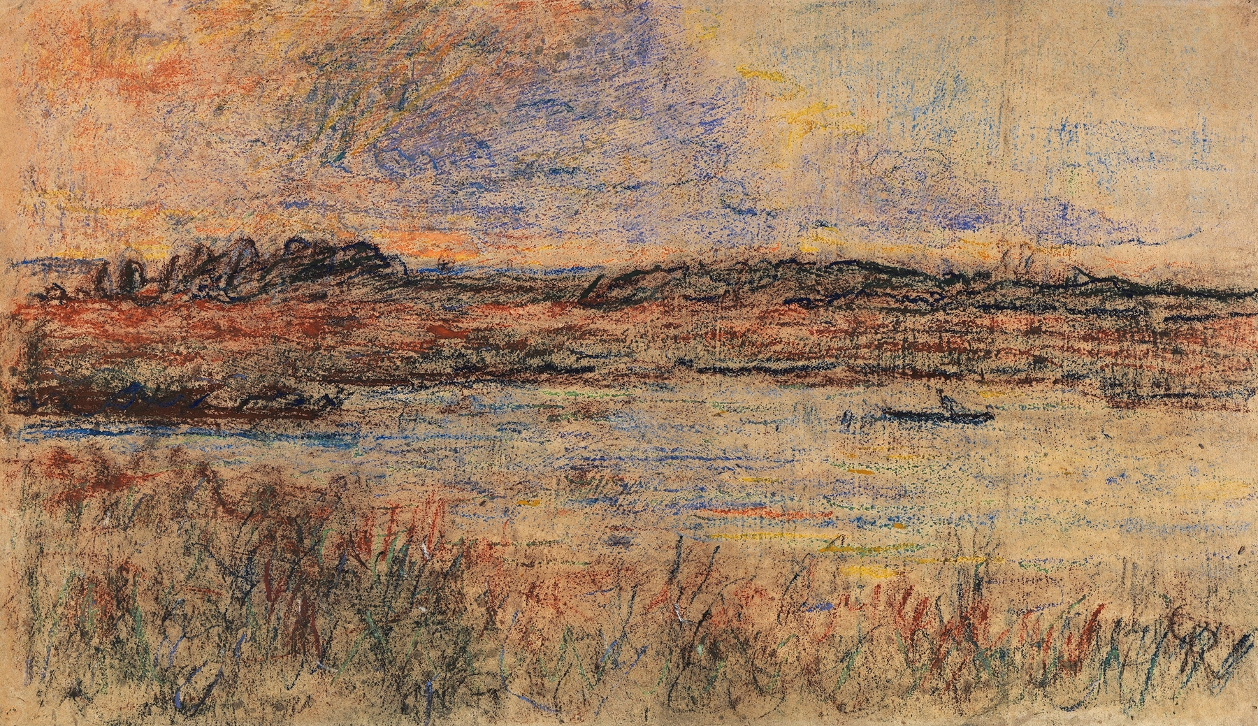 See im Abendlicht, by Christian Rohlfs, public domain