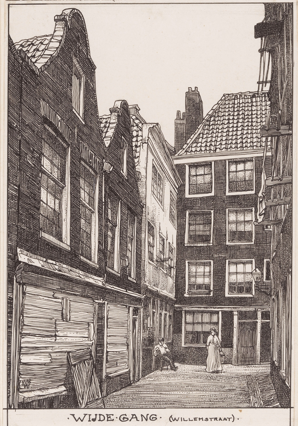 Wijde Gang (Willemstraat) te Amsterdam, by Willem Wenckebach, public domain