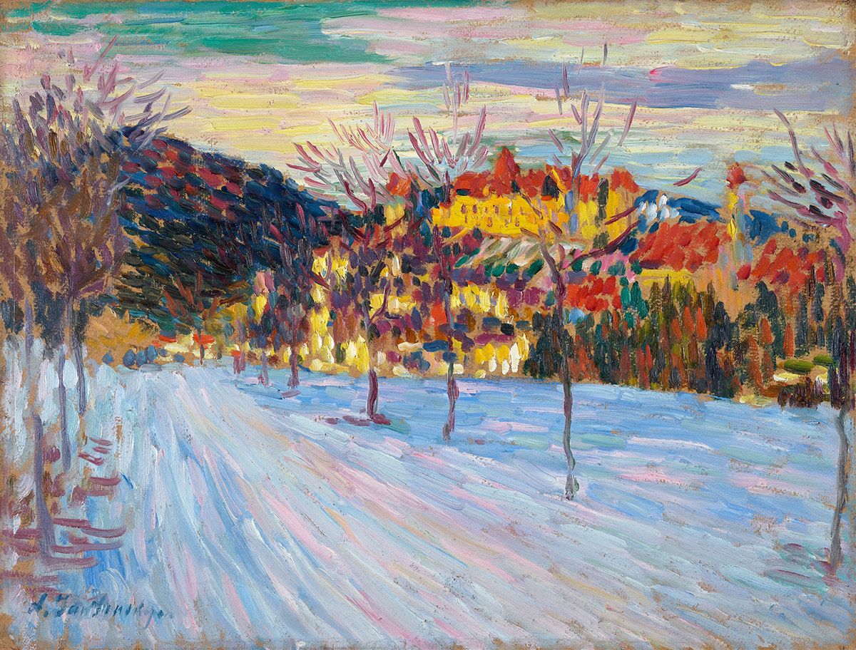 Figurative expressionism by Alexej von Jawlensky, oil painting Füssen featuring a vivid face.