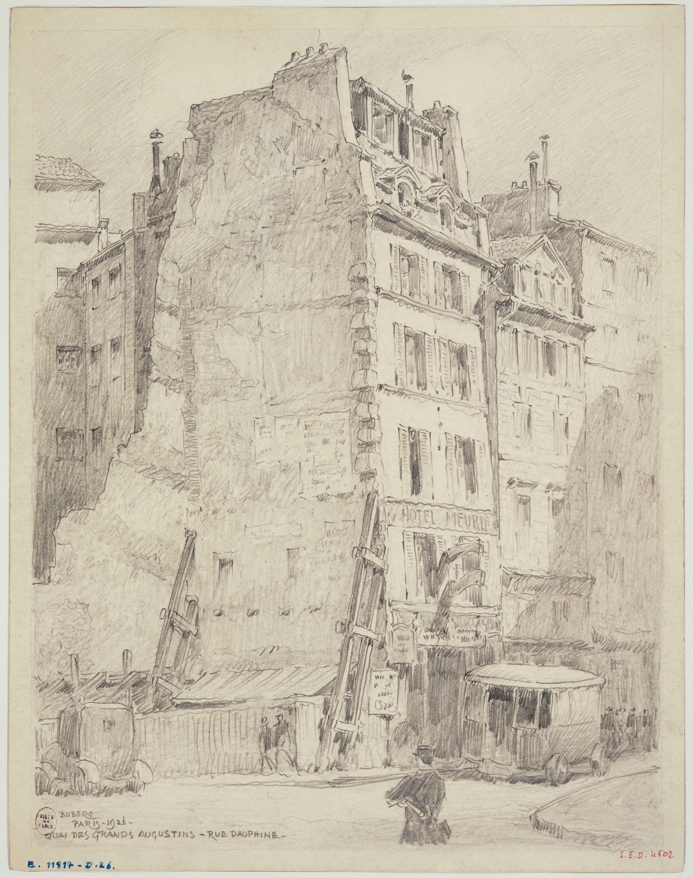 Modernism landscape by Ferdinand Boberg, featuring a city scene with a river.