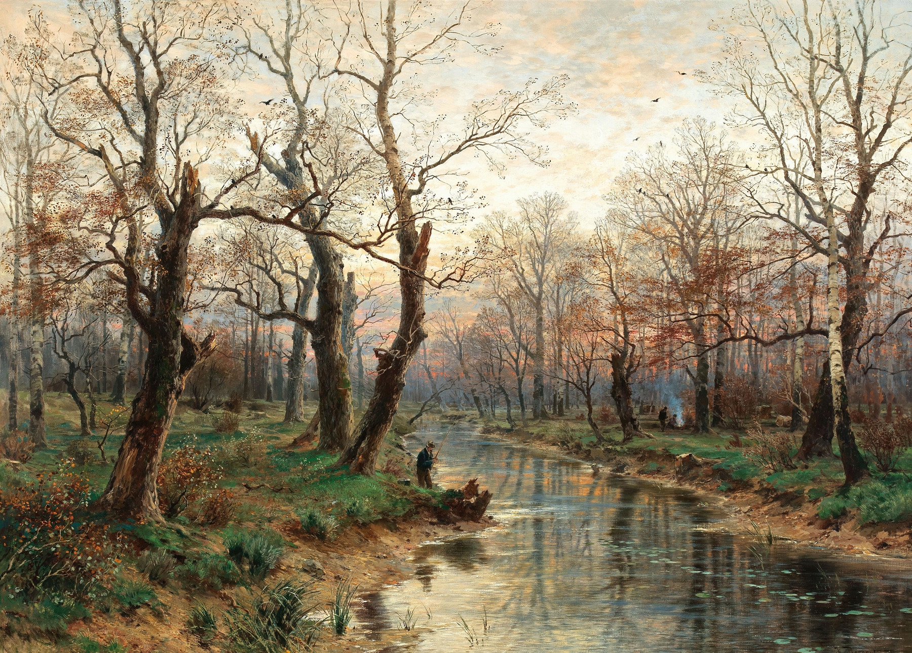 A Scene at Dusk in Late Autumn, oil on canvas by Hugo Darnaut