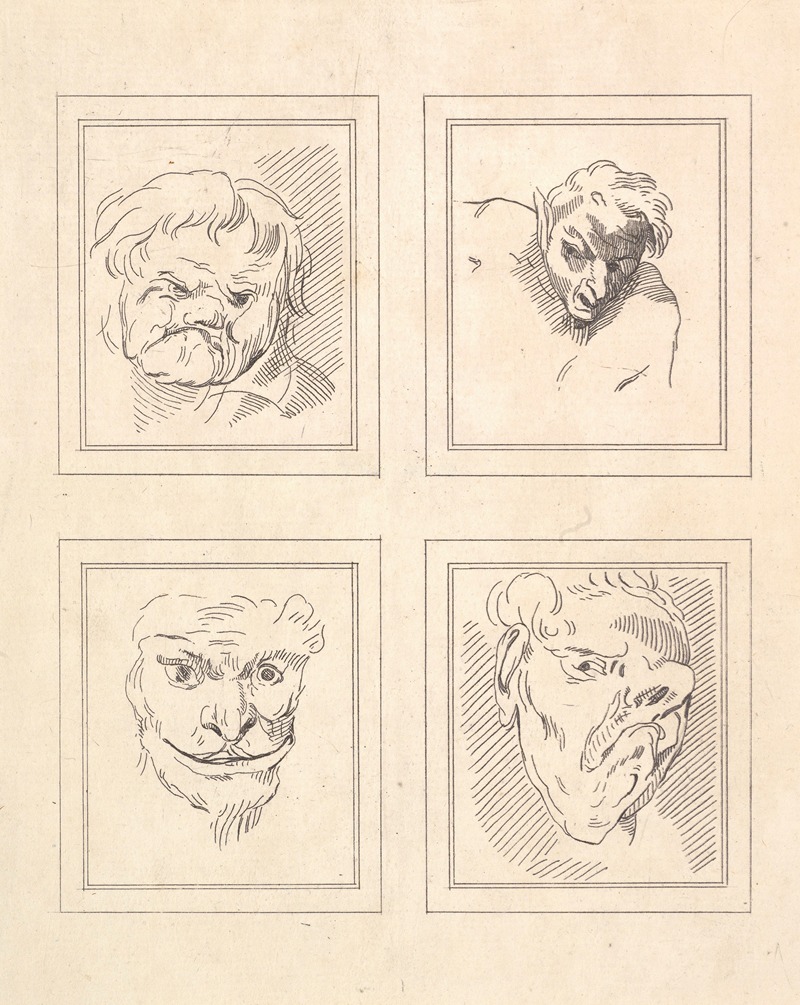 This artwork features caricatures by Wenceslaus Hollar.
