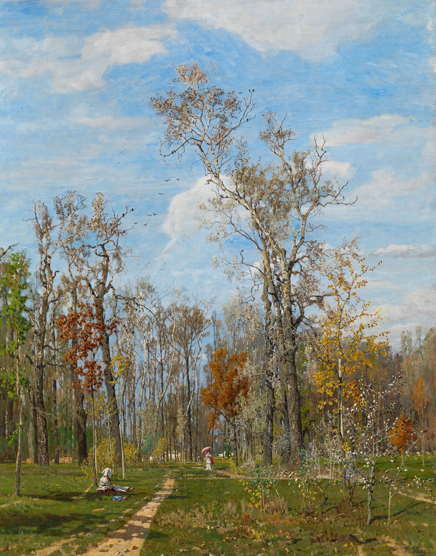 In der Krieau (Praterpartie im Frühling), by Tina Blau, public domain