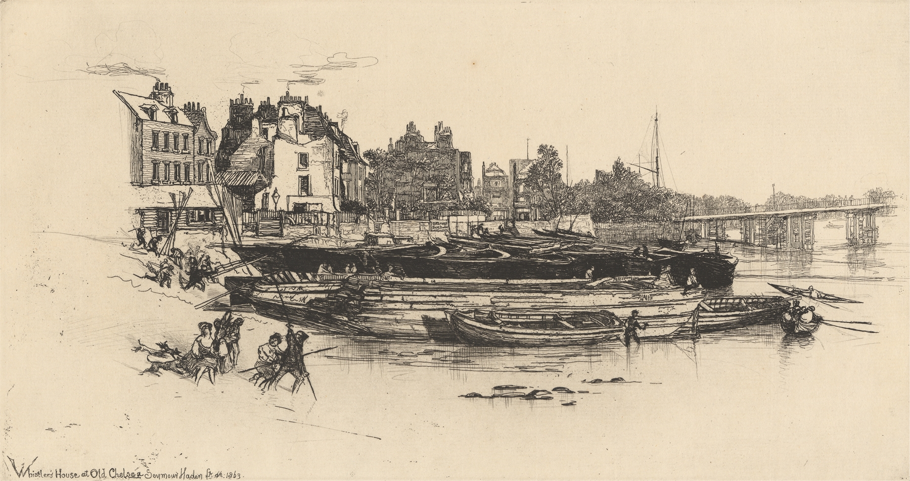 Whistler’s House at Old Chelsea, by Francis Seymour Haden, public domain