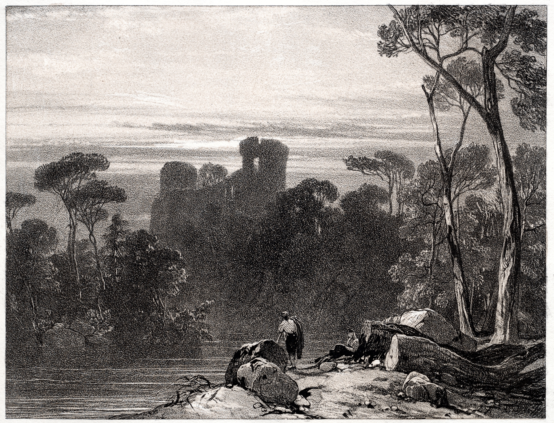 Bothwell Castle, by Richard Parkes Bonington, public domain