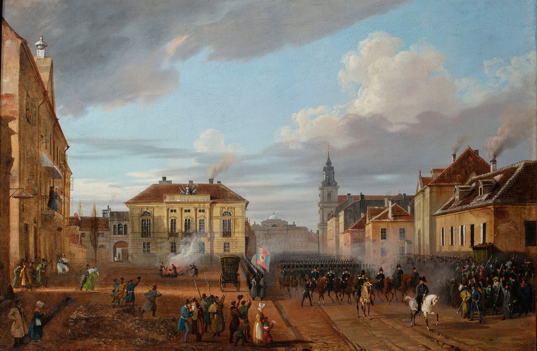 Return of the Polish troops from Wierzbno, by Marcin Zaleski, public domain