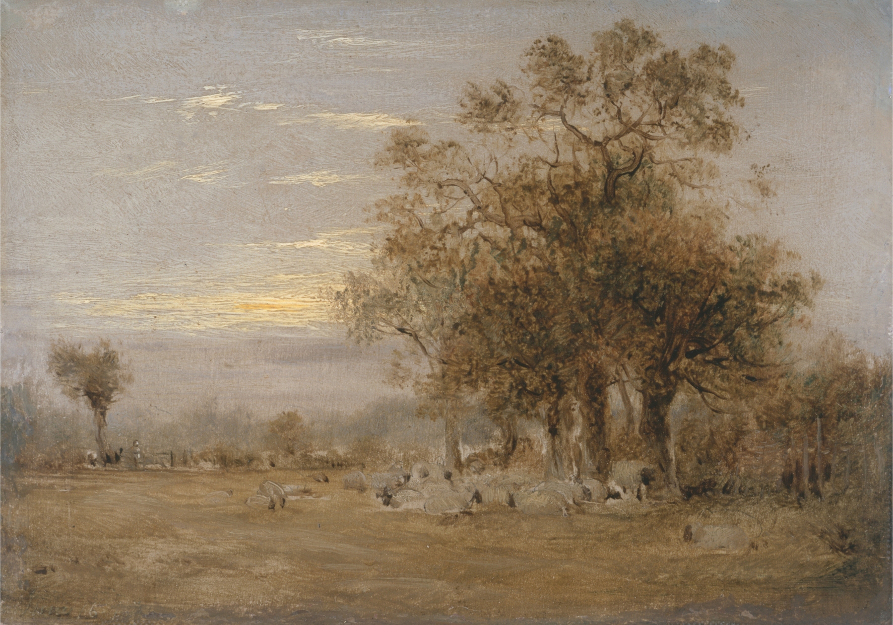 Sheep Grazing, by John Linnell, public domain