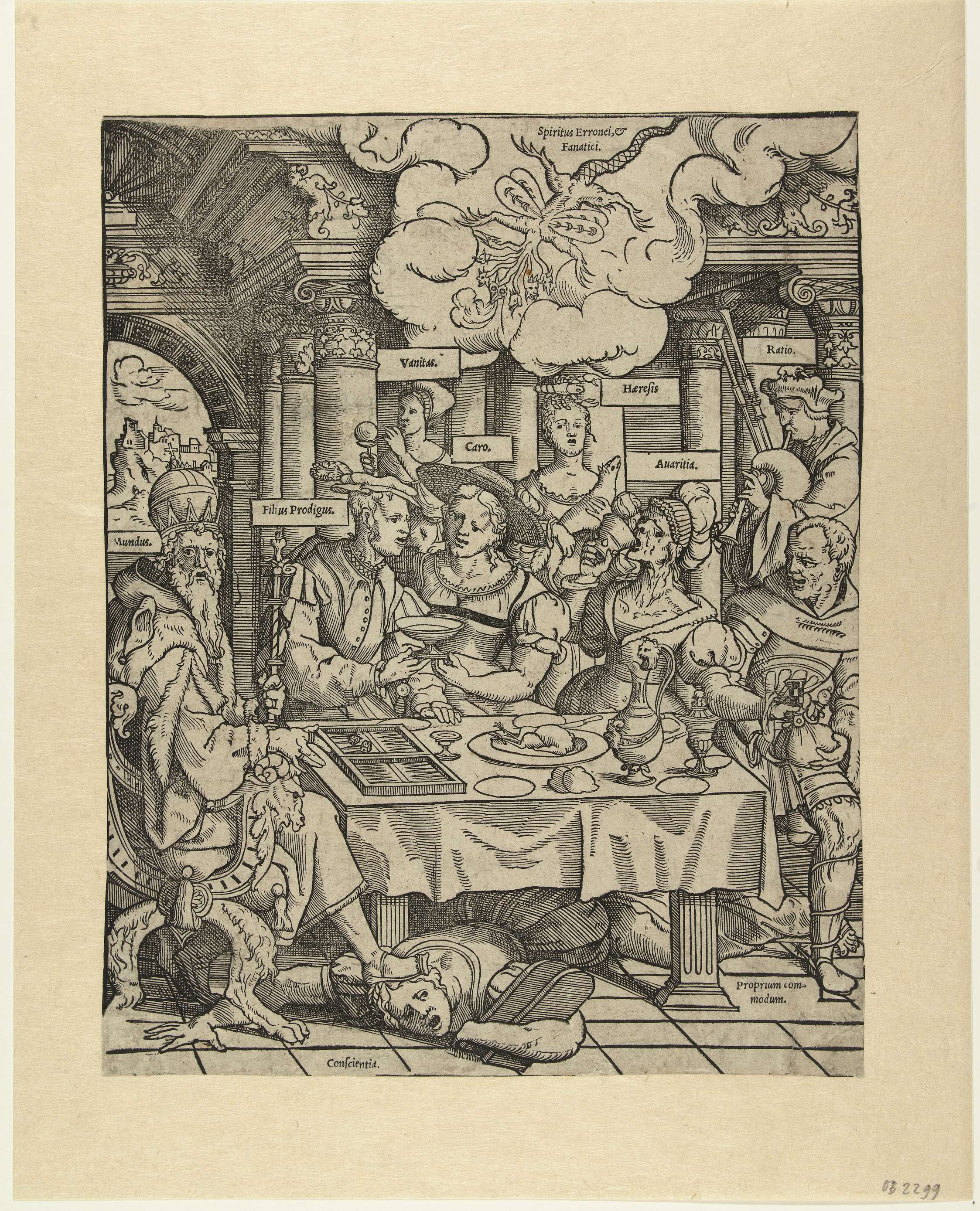 De verloren zoon verspilt zijn erfenis, by Cornelis Anthonisz., public domain