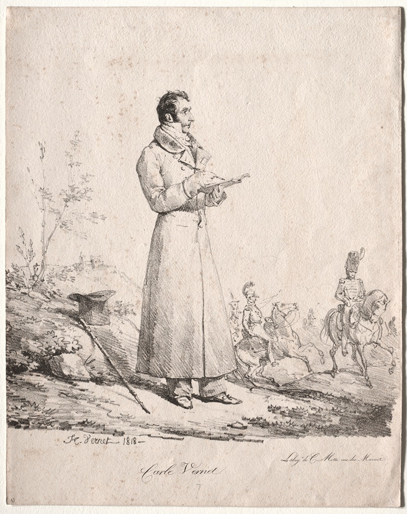 Portrait of Antoine Charles Horace Vernet, called Carle, by Horace Vernet.
