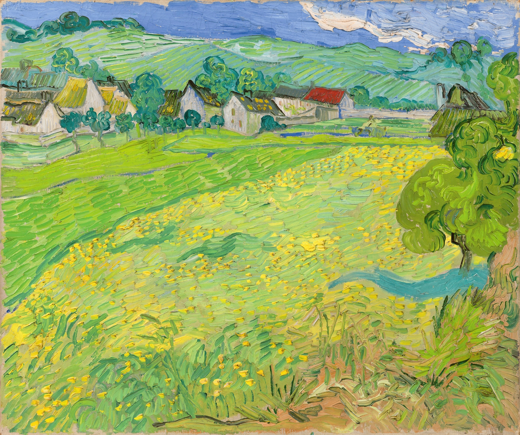 View of Vessenots Near Auvers, by Vincent van Gogh, public domain