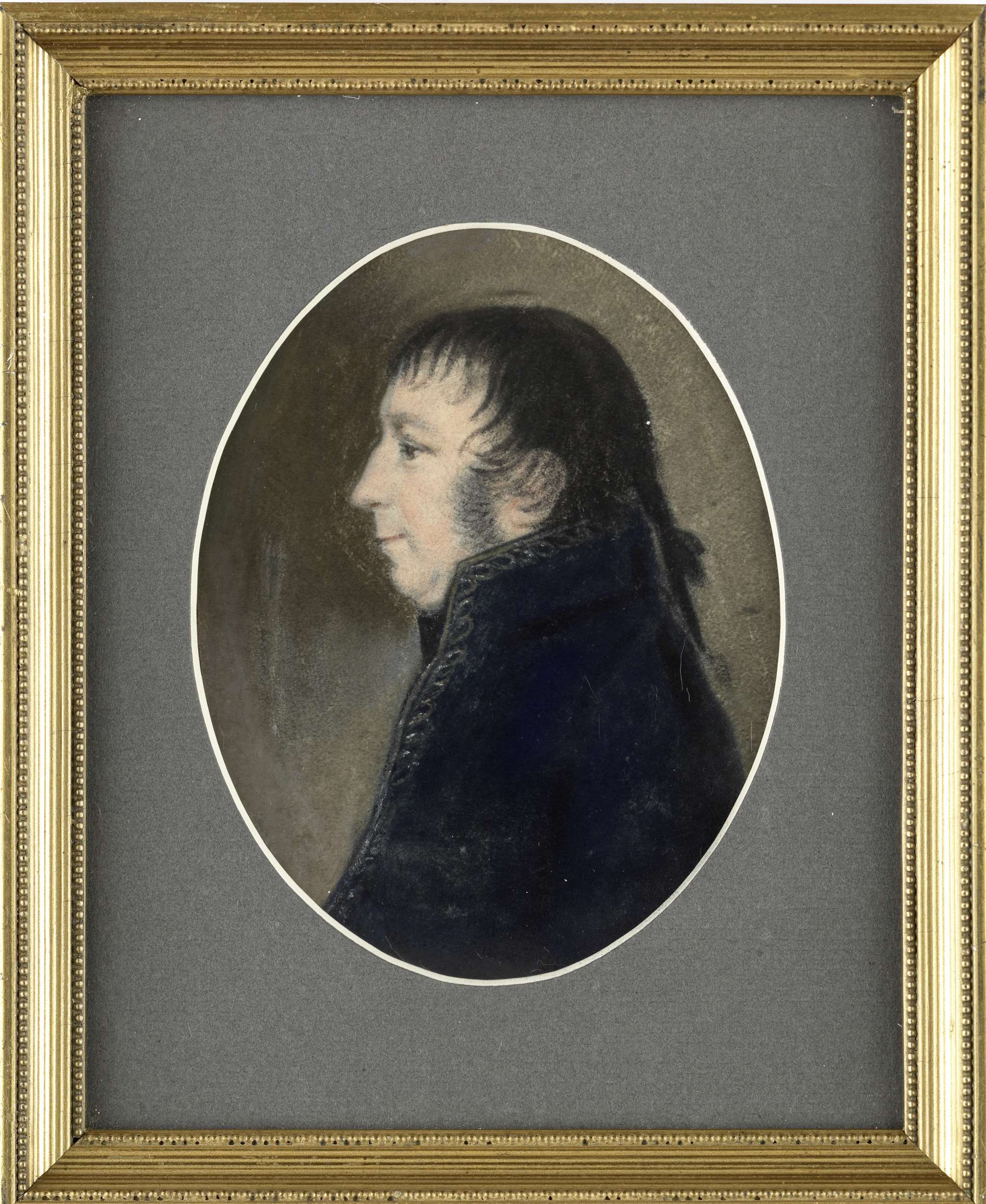 Portrait of Vice-Admiral Albert Kikkert, parchment by Johan Anspach