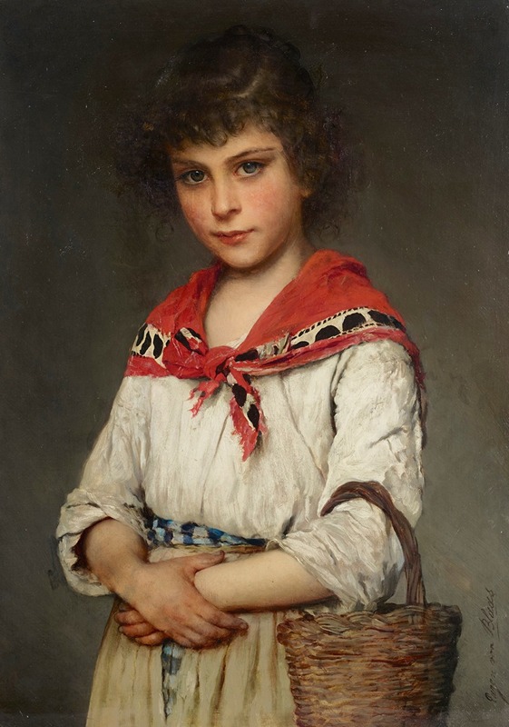 A Neapolitan Girl by Eugen von Blaas captures a young girl in traditional attire.