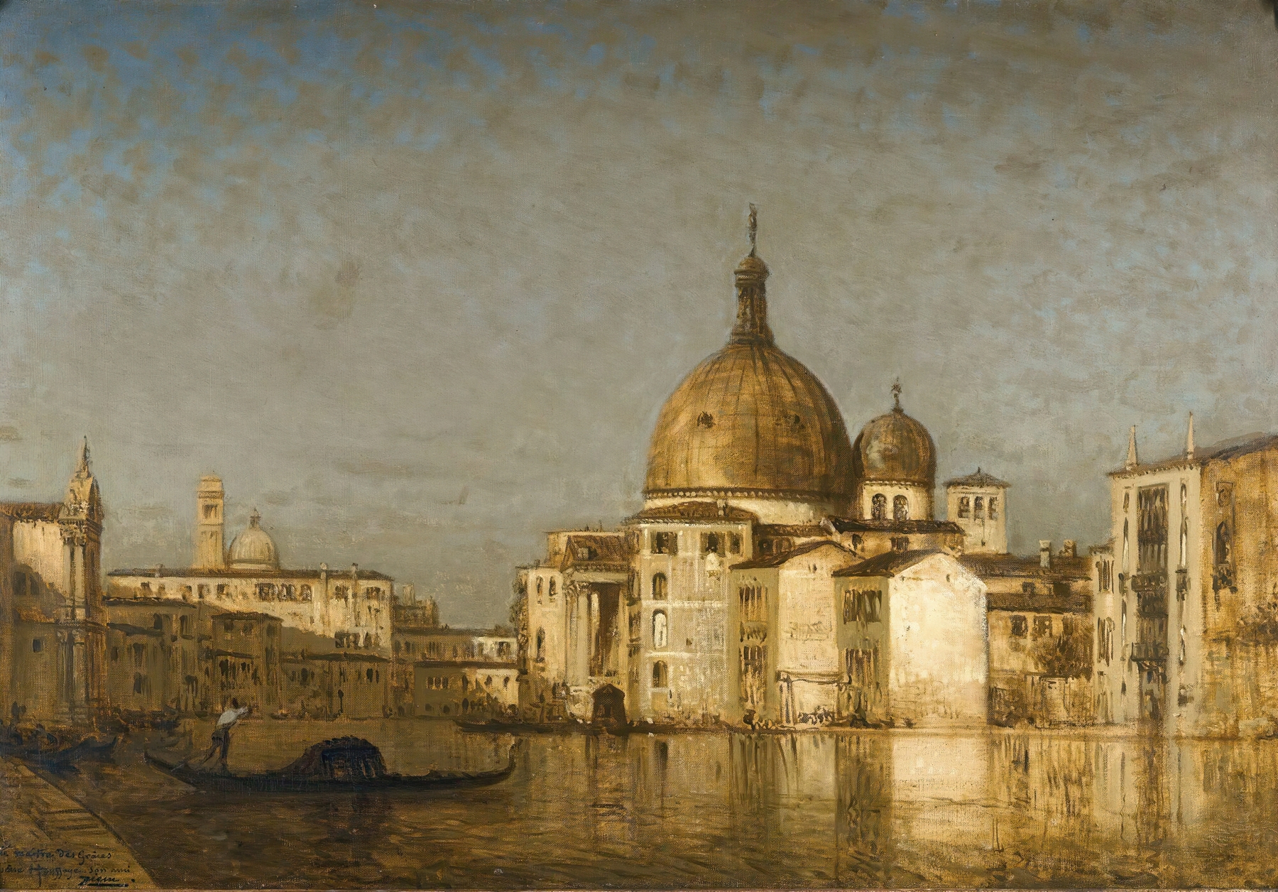 San Simeone Piccolo Au-Delà Du Grand Canal, Venis, by Félix Ziem, public domain