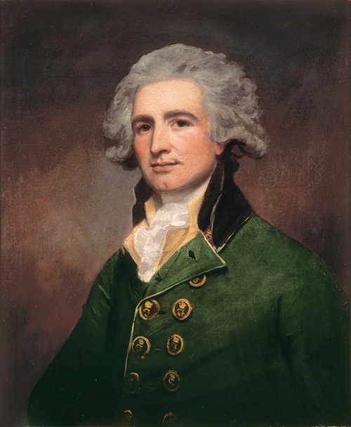 Colonel Robert Abercrombie is a striking portrait by George Romney.