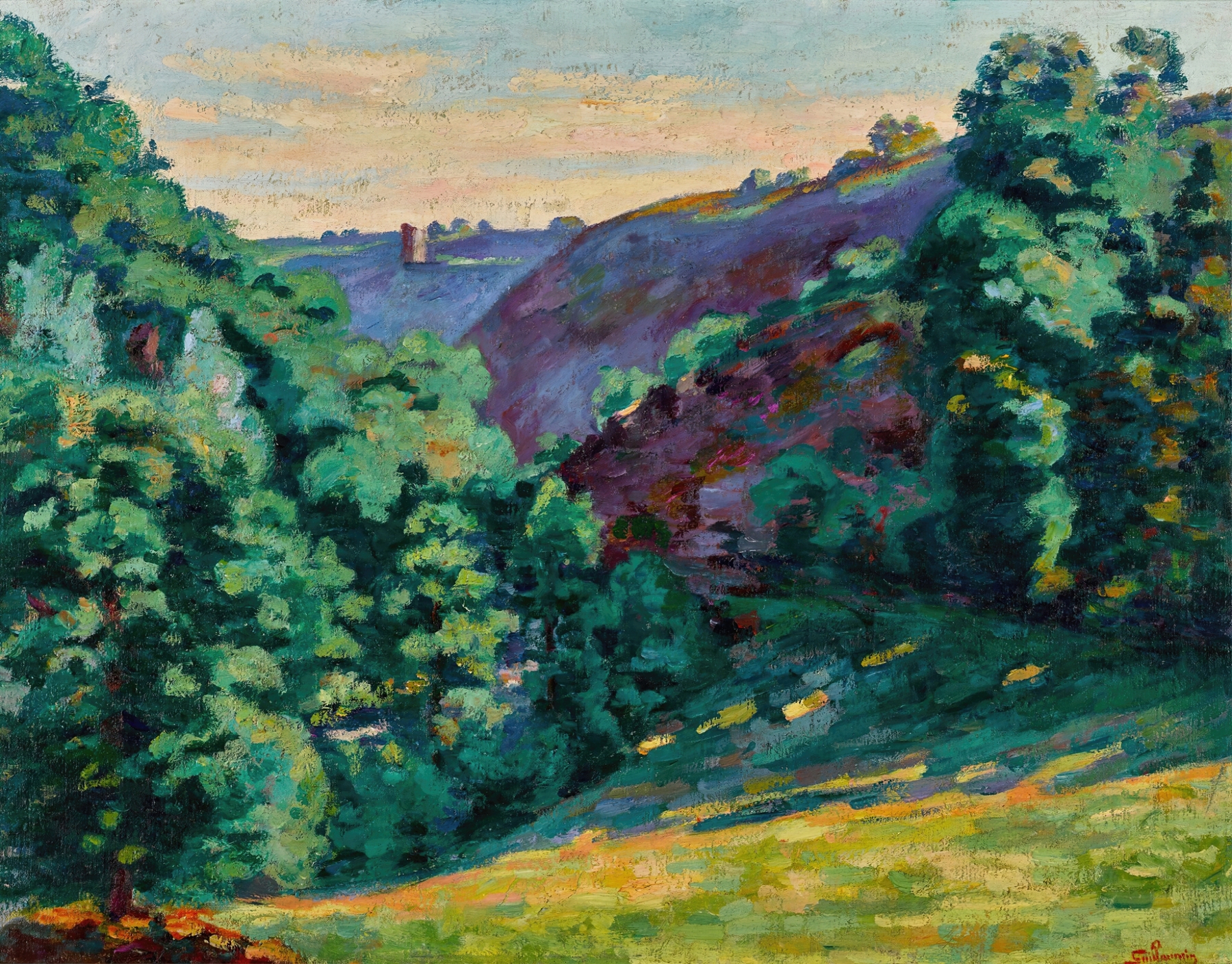 Le Ravin de la folie, vue de Chateau Crozant, by Armand Guillaumin, public domain