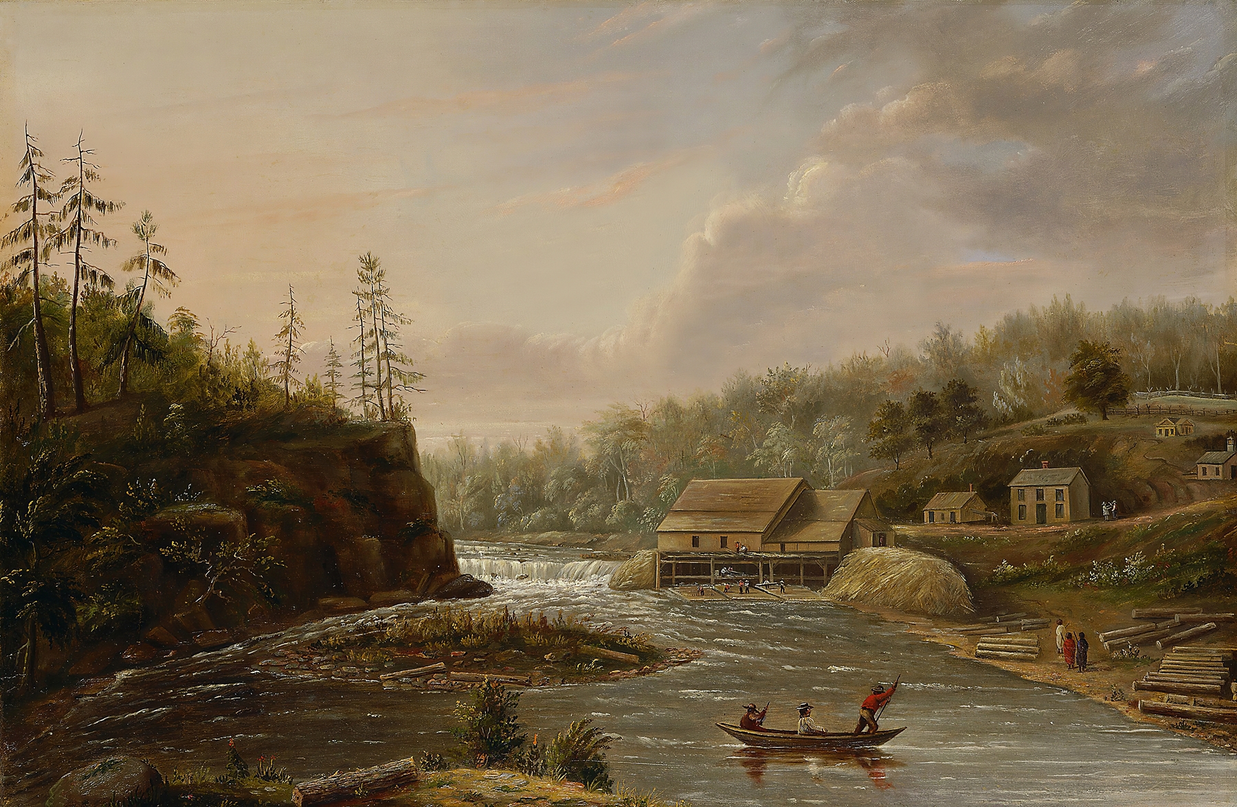 Cheever’s Mill on the St. Croix River by Henry Lewis, oil painting