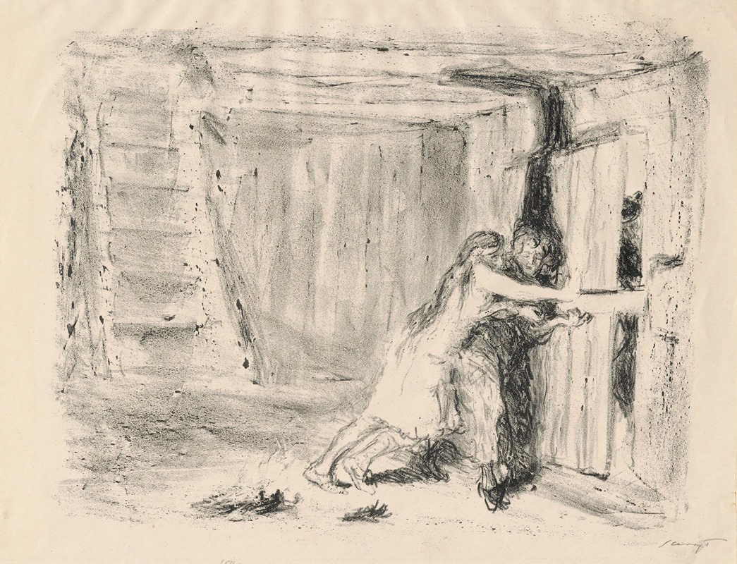 A depiction of a young girl reading to a group of children outdoors.