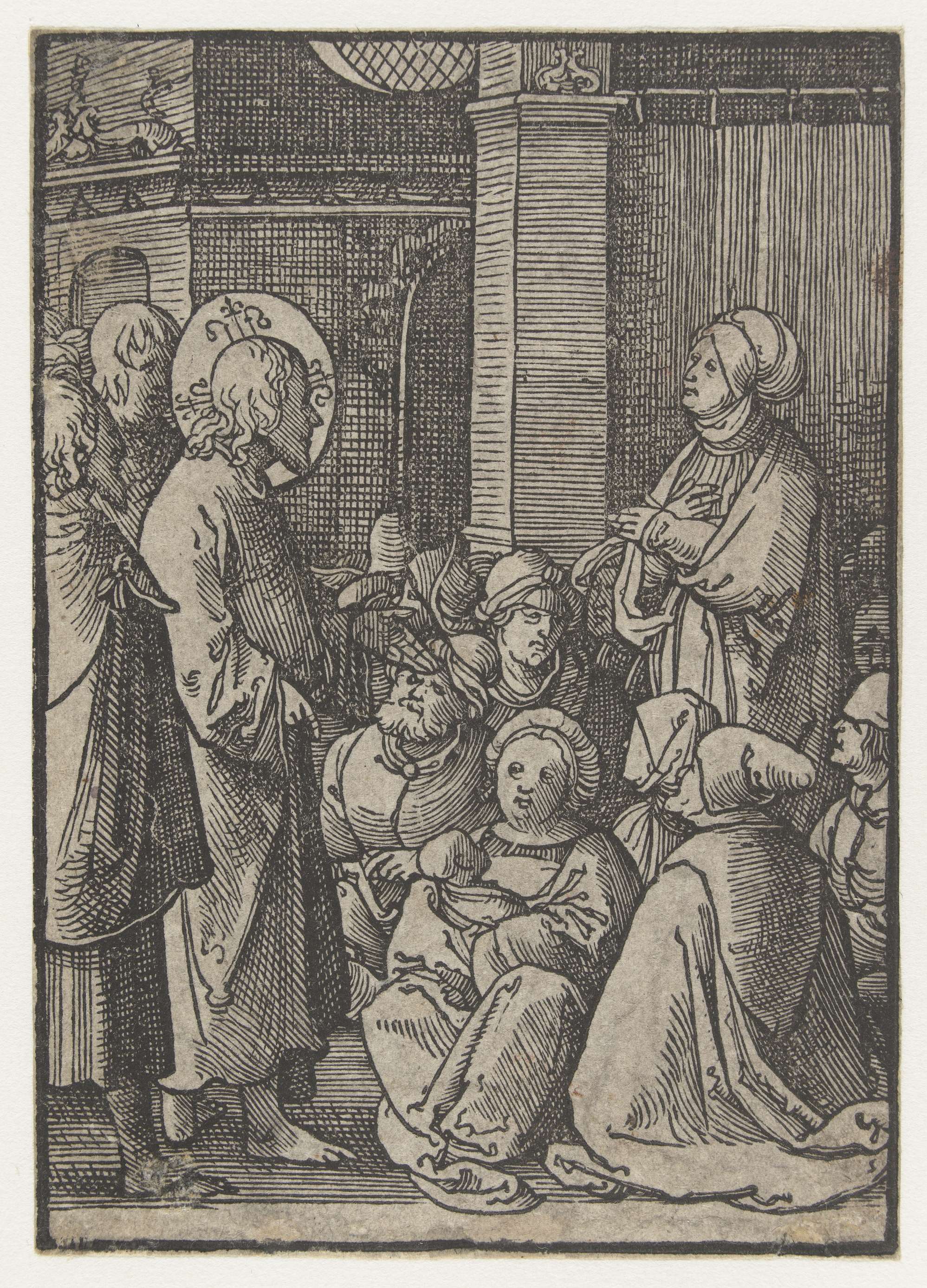 Prediking van Christus, by Lucas van Leyden, public domain