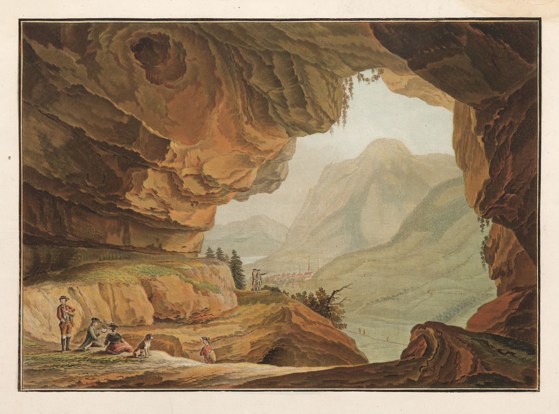 Landscape with mountains and forests by Caspar Wolf, oil painting