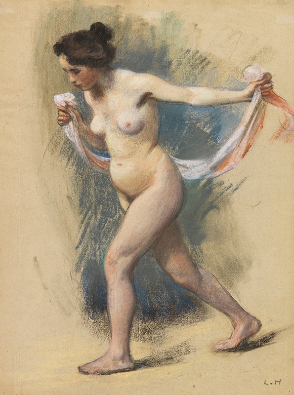 A dancer draped in a veil, embodying grace and movement.