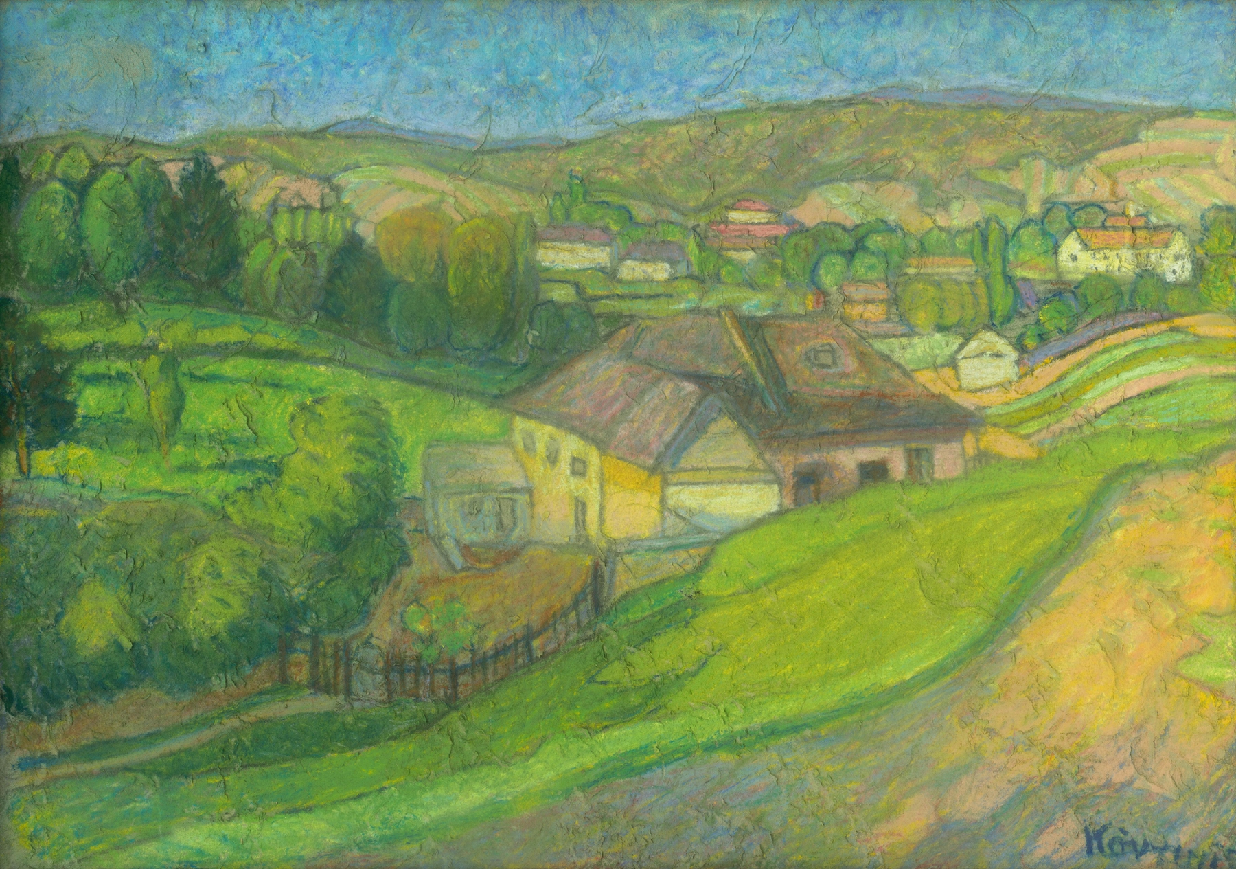 Landscape by Konštantín Kövári-Kačmarik, Post-Impressionism