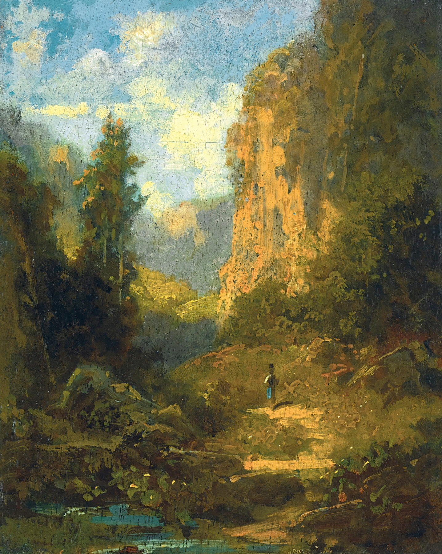 Gebirgslandschaft, by Carl Spitzweg, public domain