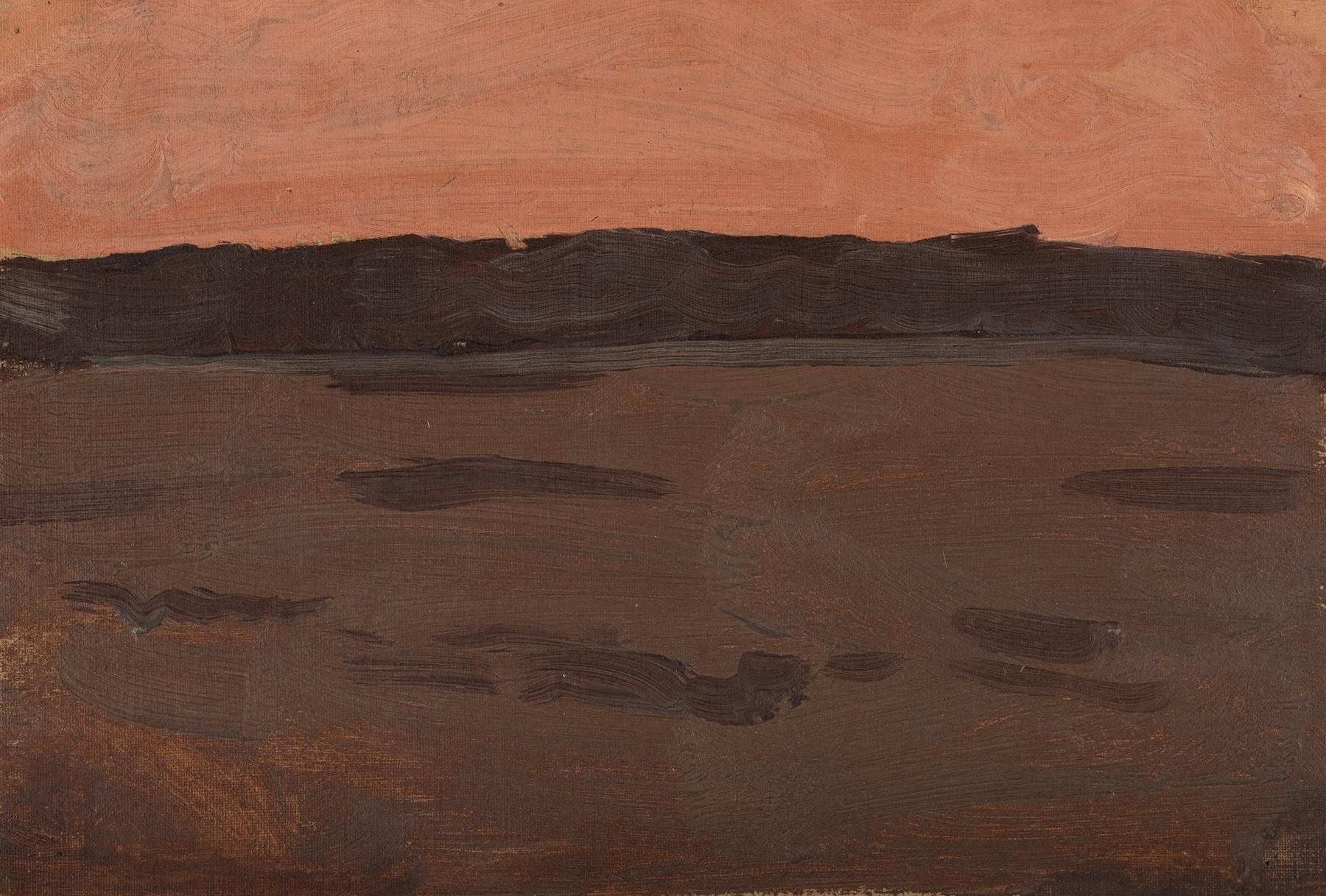 Twilight landscape oil painting by Gustav Kampmann