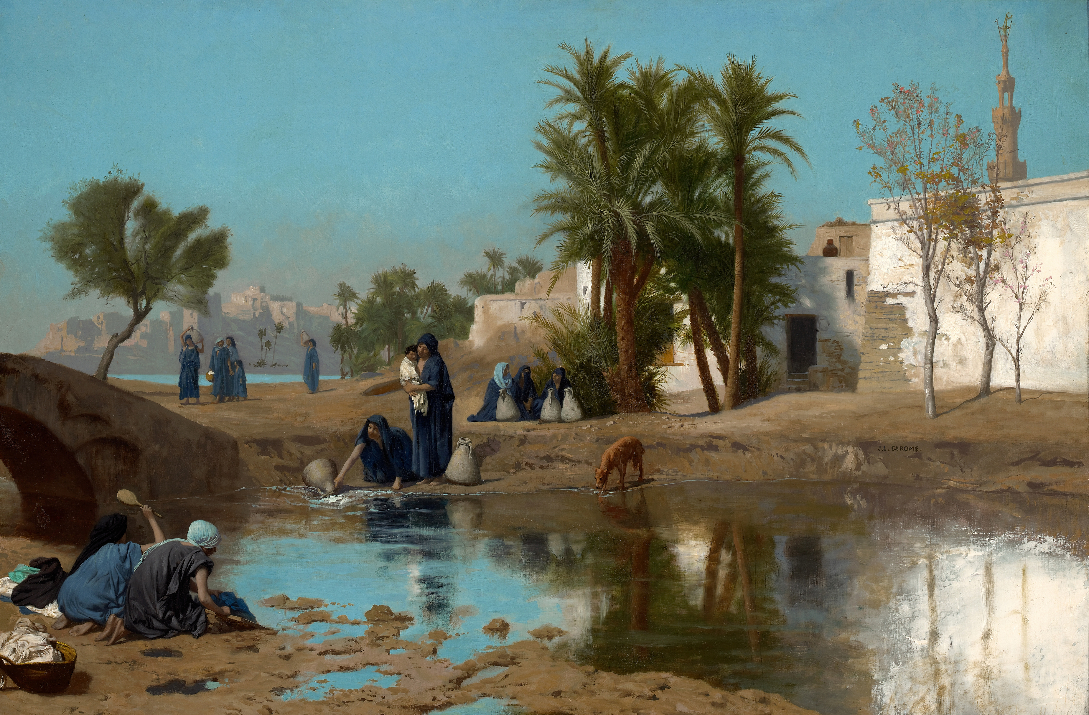 Fellah Women Drawing Water, by Jean-Léon Gérôme, public domain