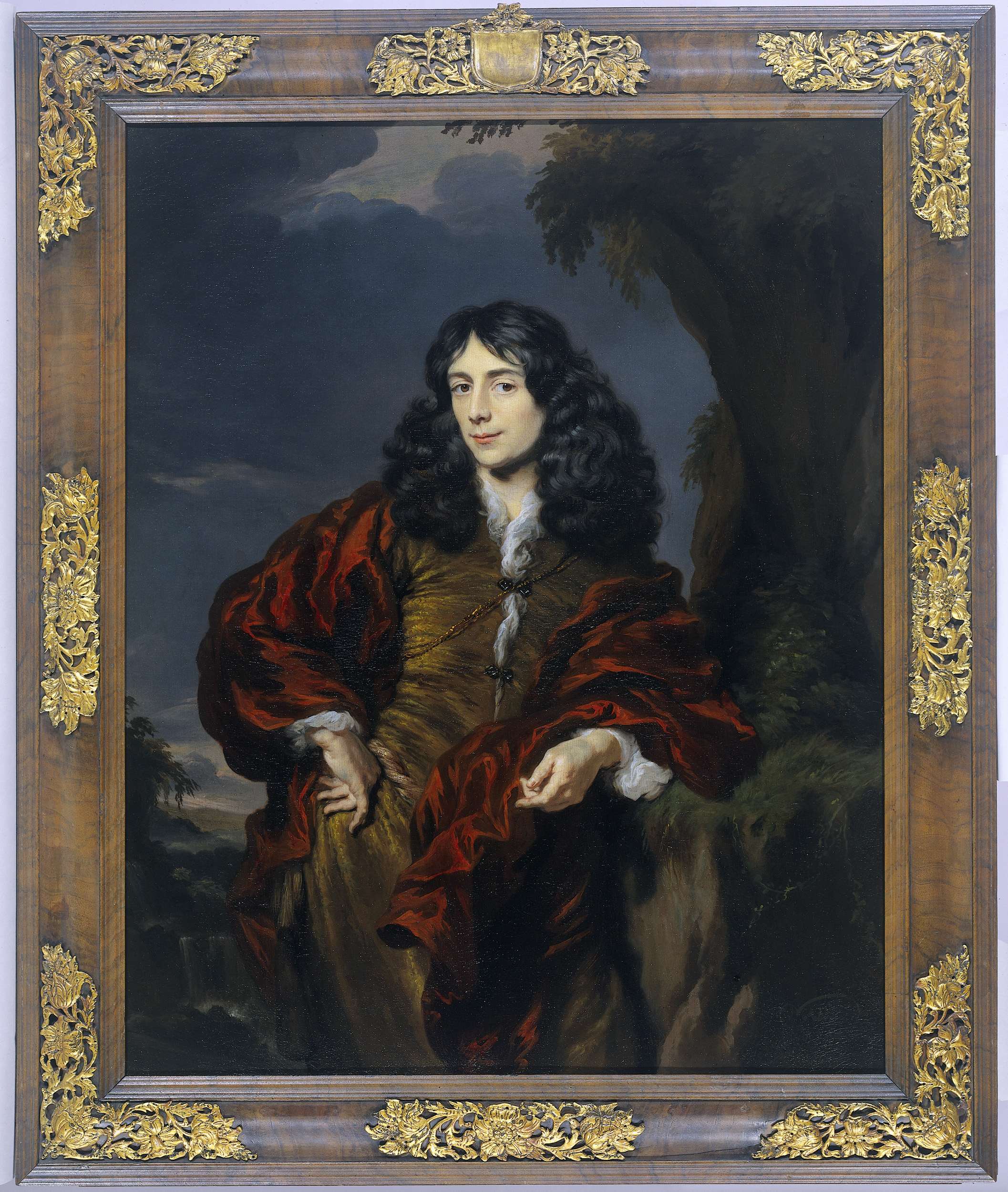 Portrait of a young man by Nicolaes Maes, oil on canvas, showcasing skin tones and light effects.