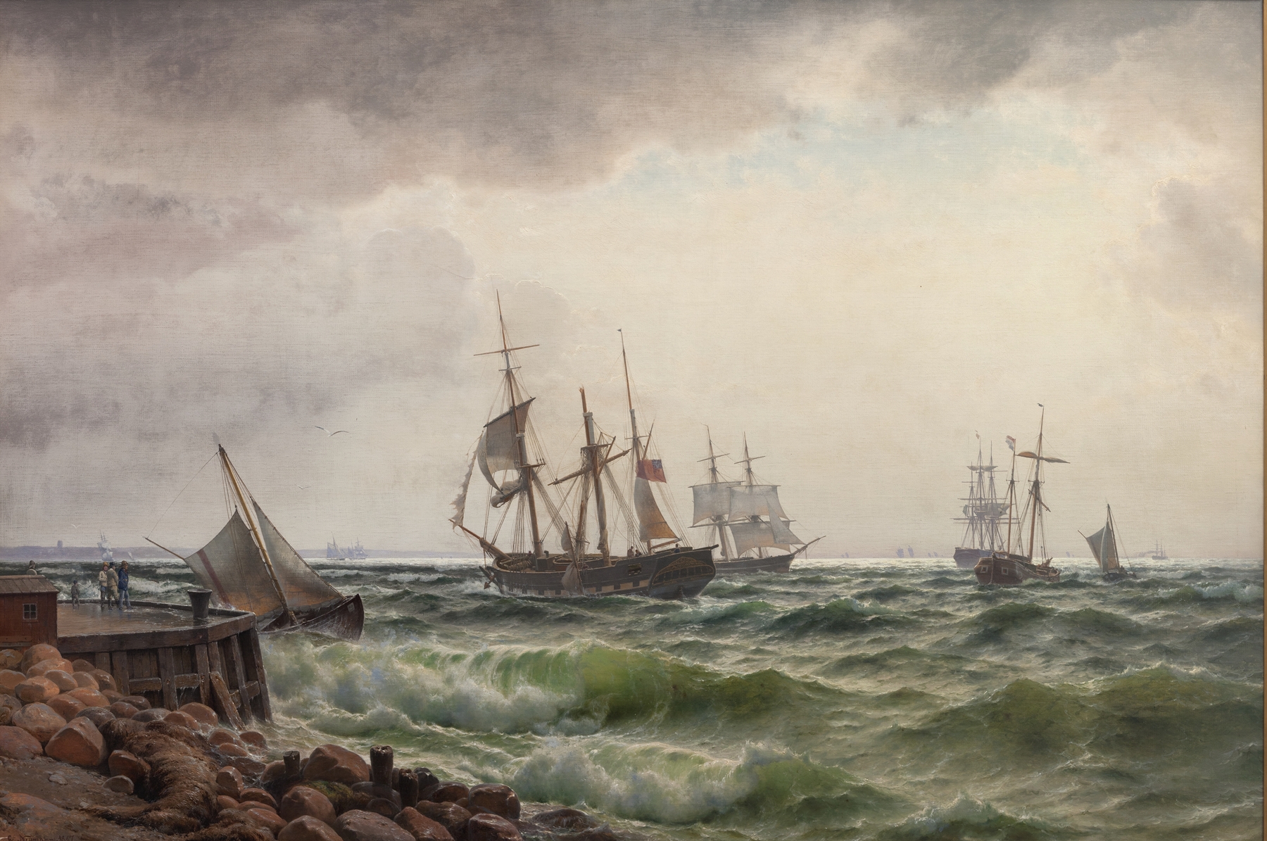 Landscape with a stormy sky and earthy tones, oil painting by Carl Neumann
