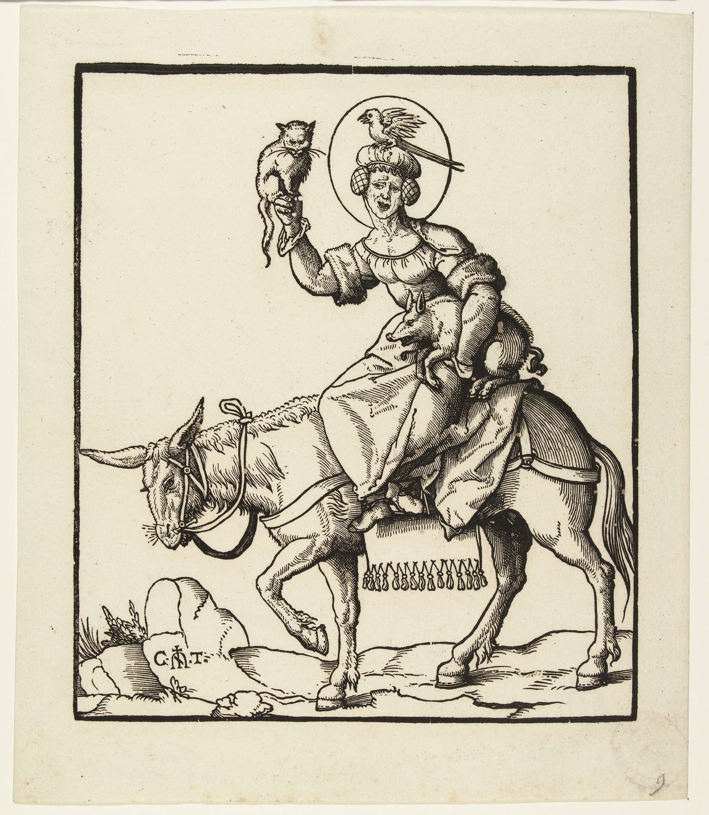Portrait of a figure with intricate light and shadow, paper by Cornelis Anthonisz