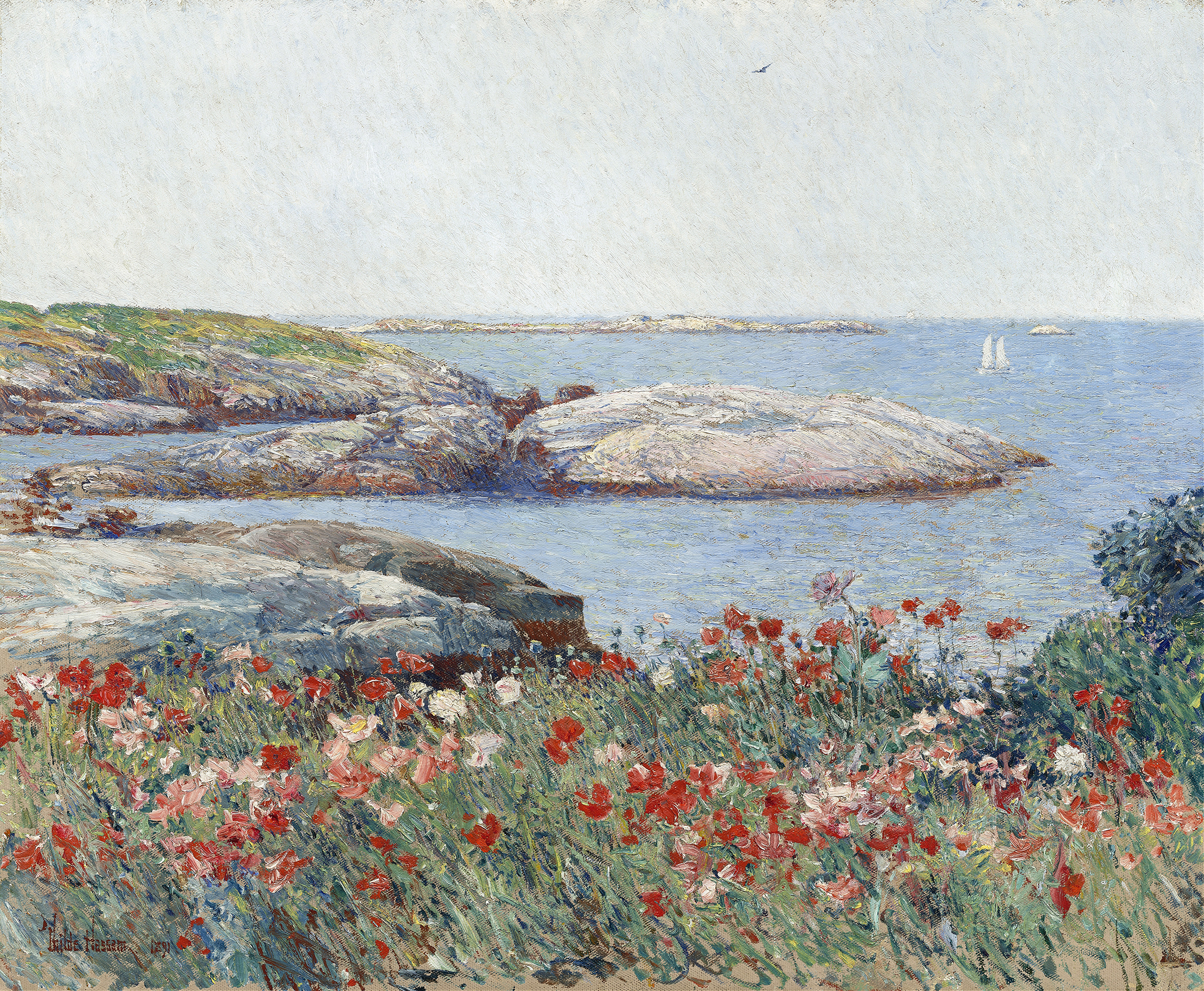 Poppies,Isles of Shoals, by Childe Hassam, public domain