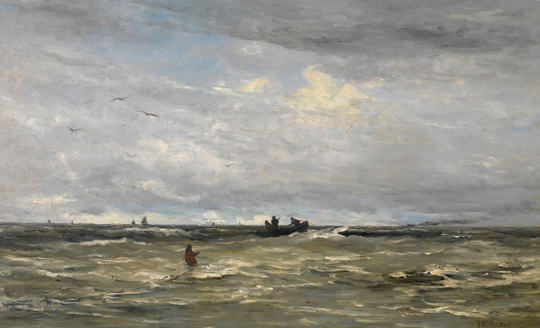 Weigh Anchor, by Hendrik Willem Mesdag, public domain