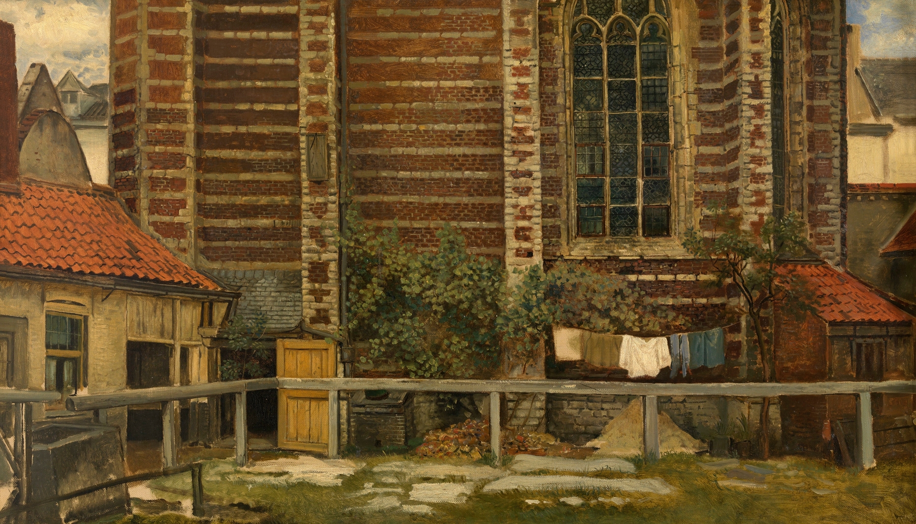 Interior of The Chapel of Grace in Antwerp, oil on canvas by Henri de Braekeleer