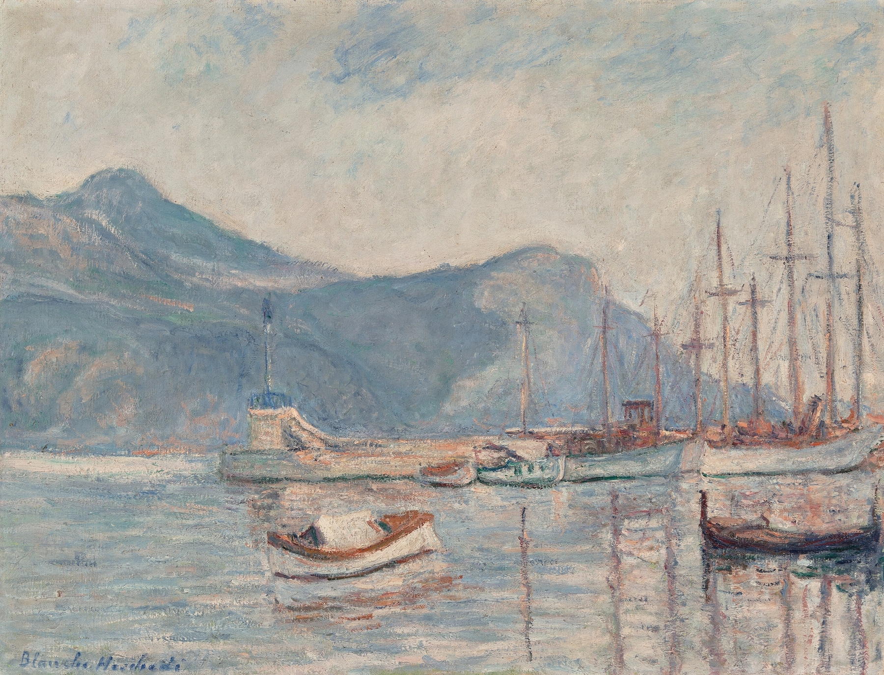 Les bateaux au port, by Blanche Hoschedé-Monet, public domain