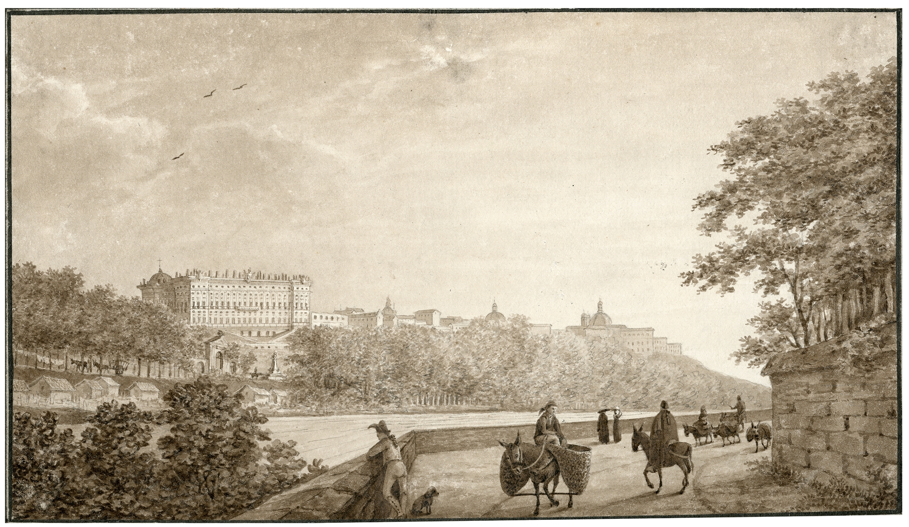 Baroque architecture of Het Koninklijke Paleis te Madrid by Otto Howen