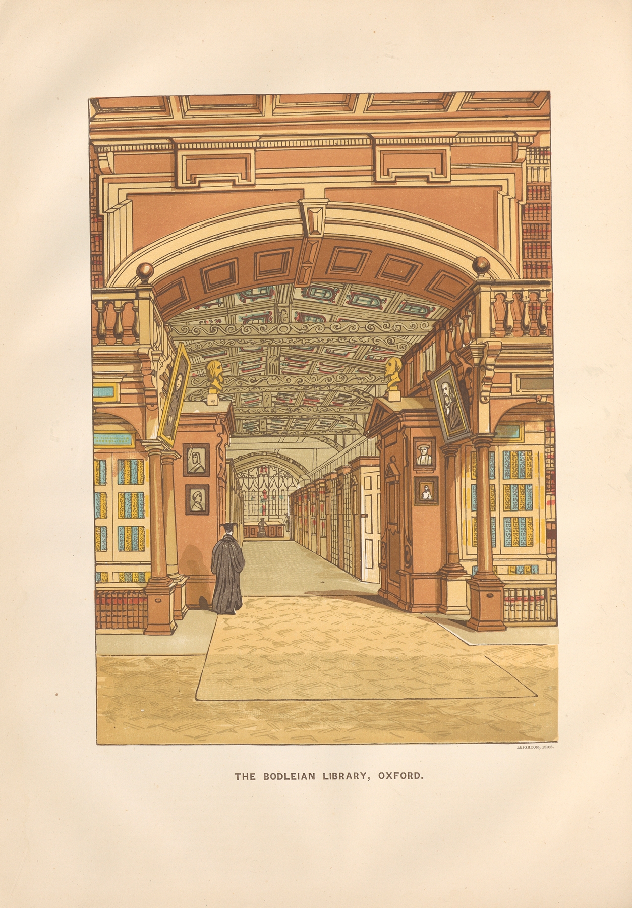 The Bodleian Library, Oxford, by Charles Knight, public domain
