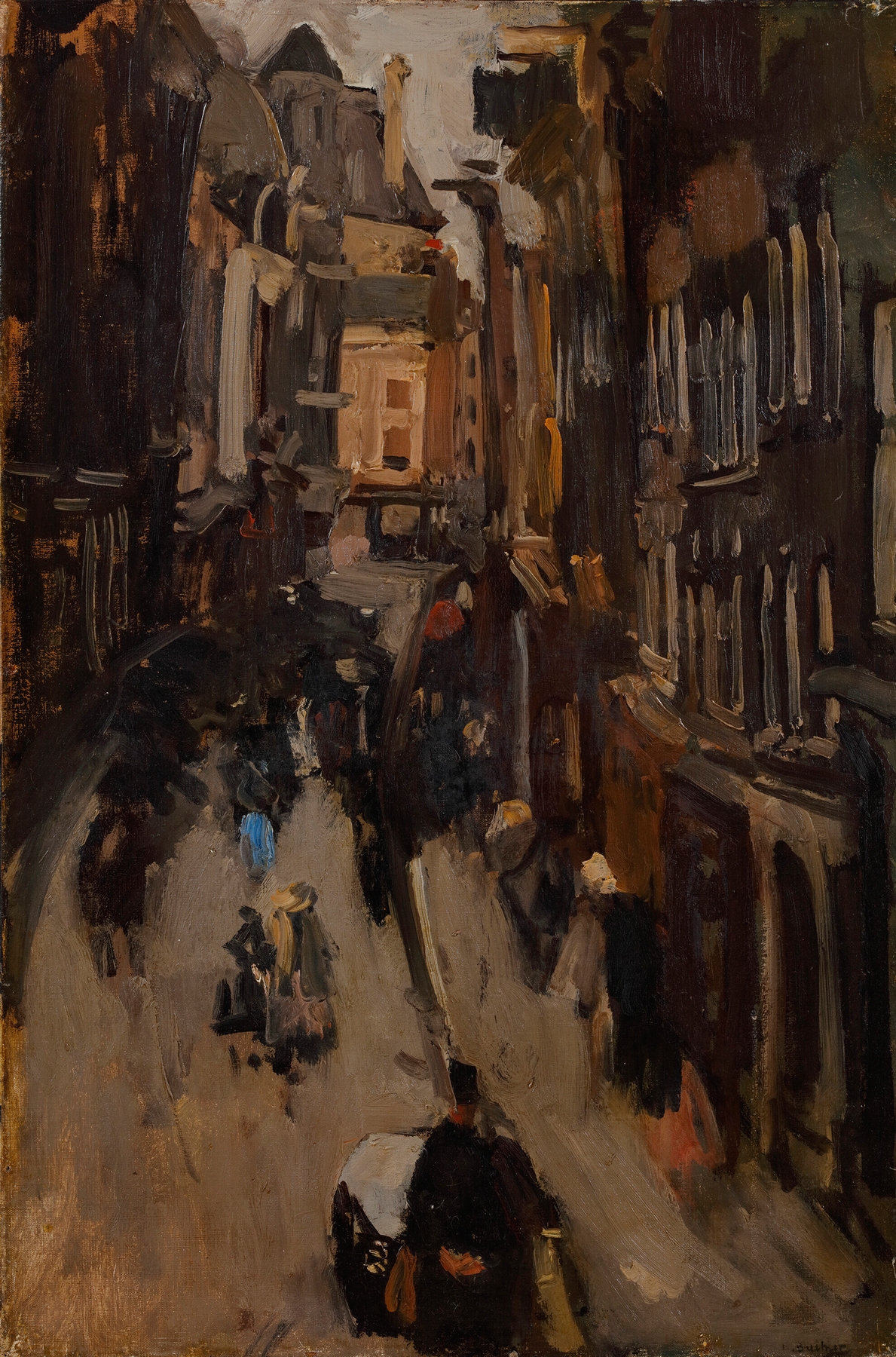 A busy day in the Kalverstraat, Amsterdam, by George Hendrik Breitner, public domain