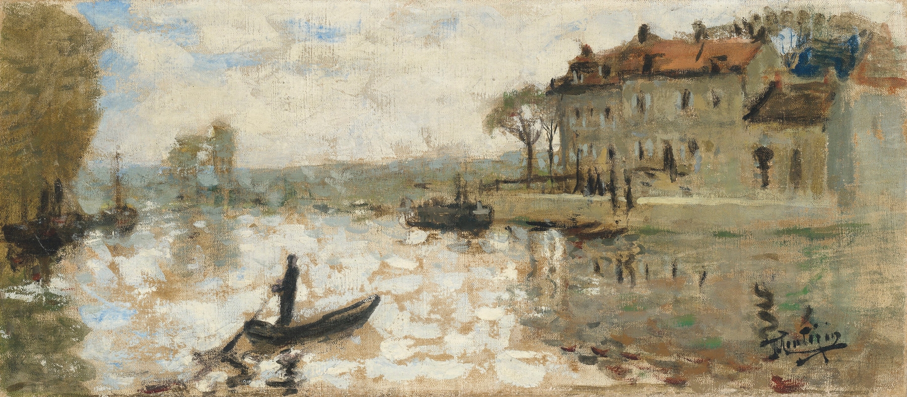 La Seine à St. Monance, by Pierre-Eugène Montézin, public domain