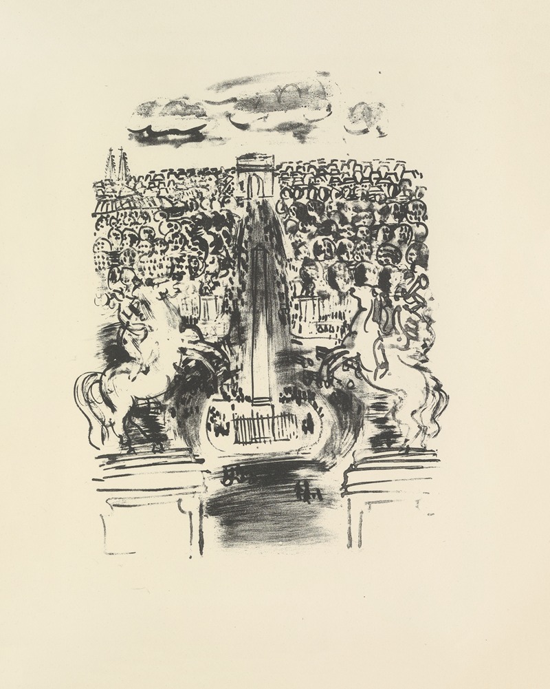 A painting by Raoul Dufy depicting a poet in a vibrant and dynamic style.