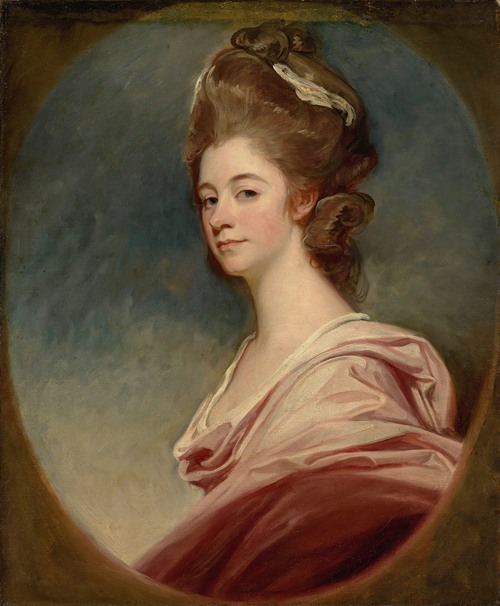 Portrait of Lady Emilia Kerr by George Romney, showcasing her elegance and poise.