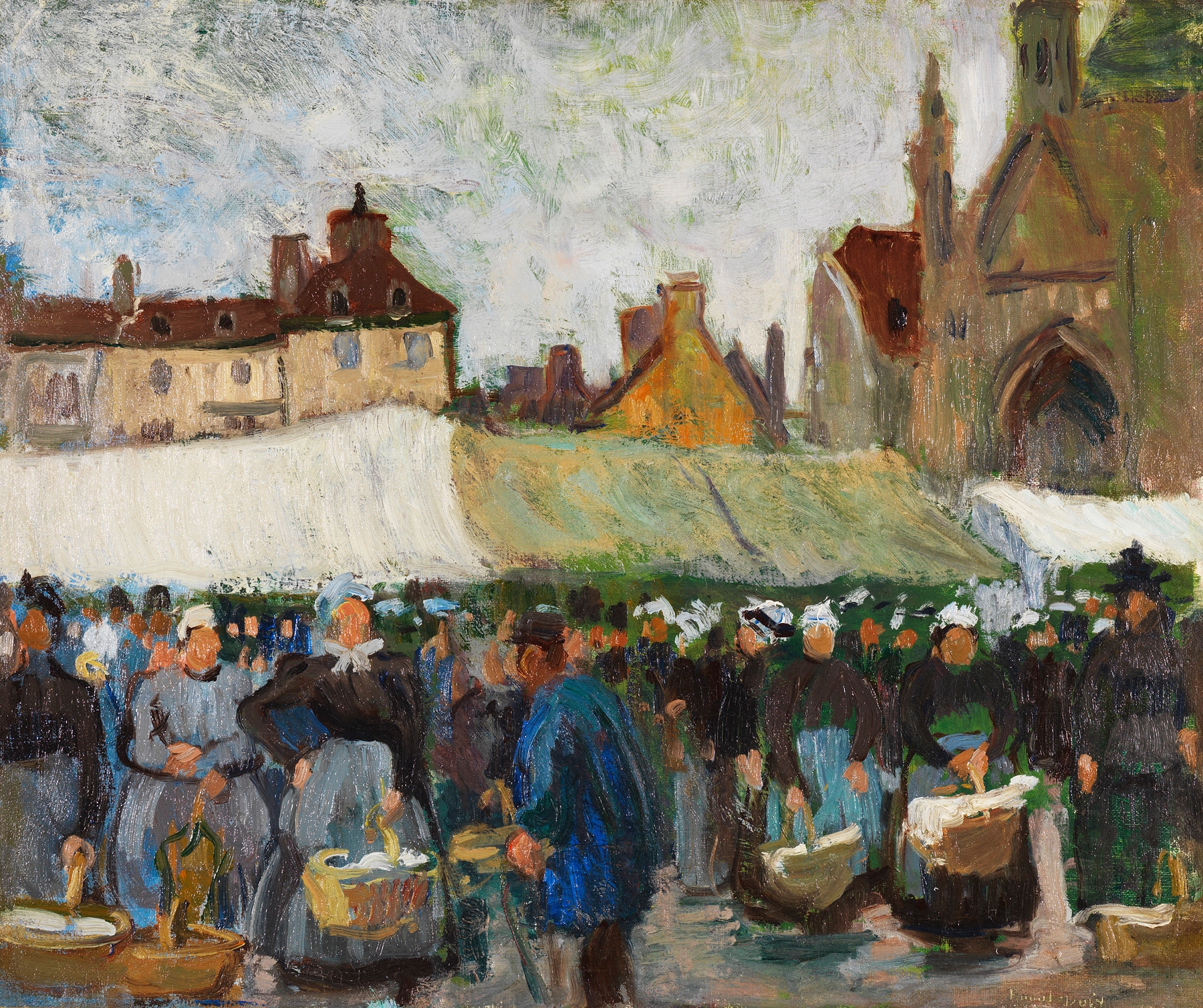Marché à Falaise (Markt in Falaise), by Raoul Dufy, public domain