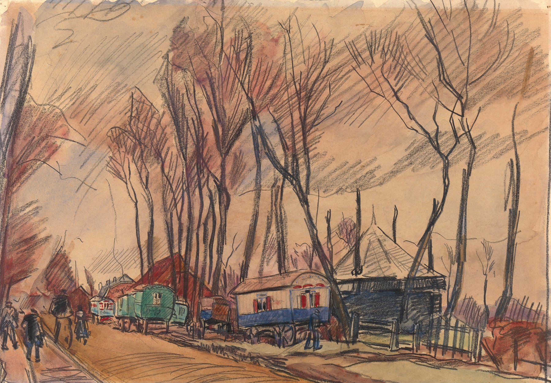 Road in the Rain – Amersfoort by Rik Wouters, impressionism, landscape
