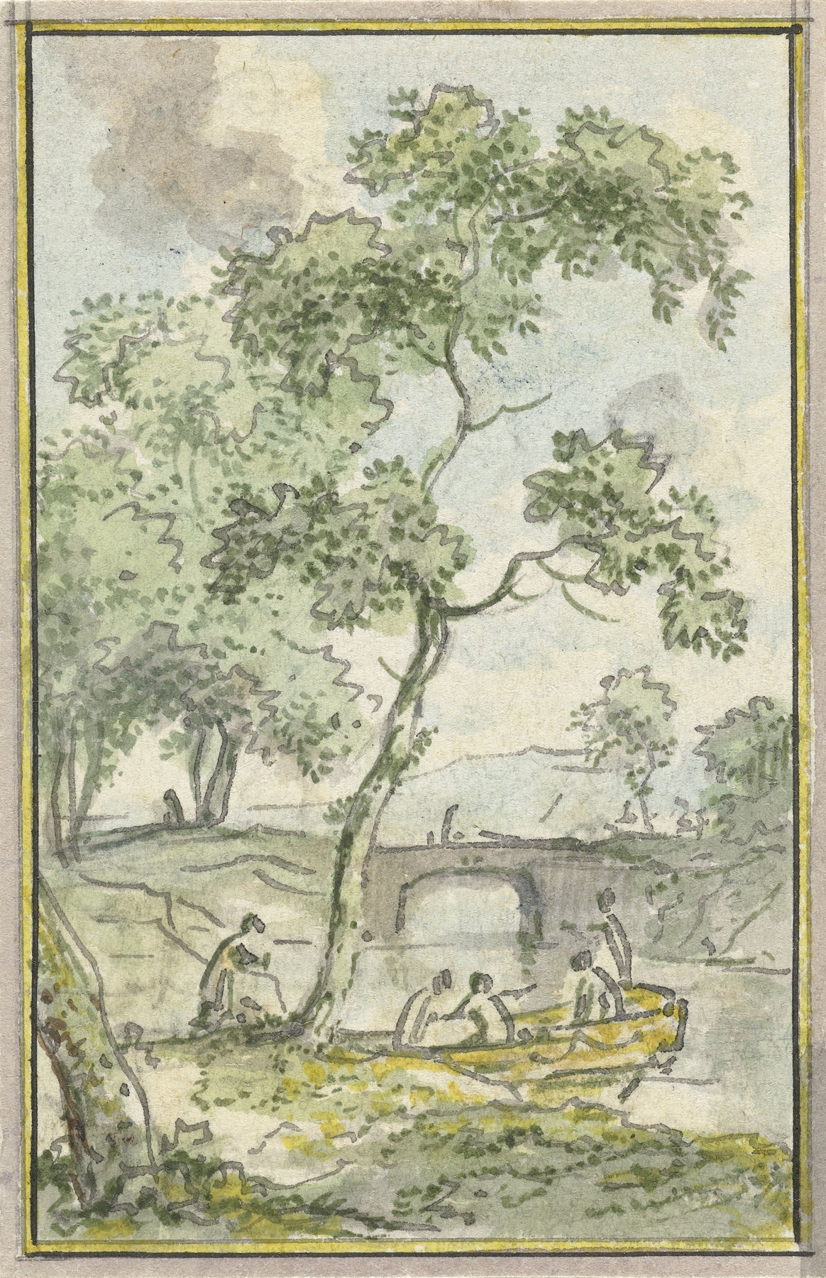 Landschap met een bootje, by Jurriaan Andriessen, public domain