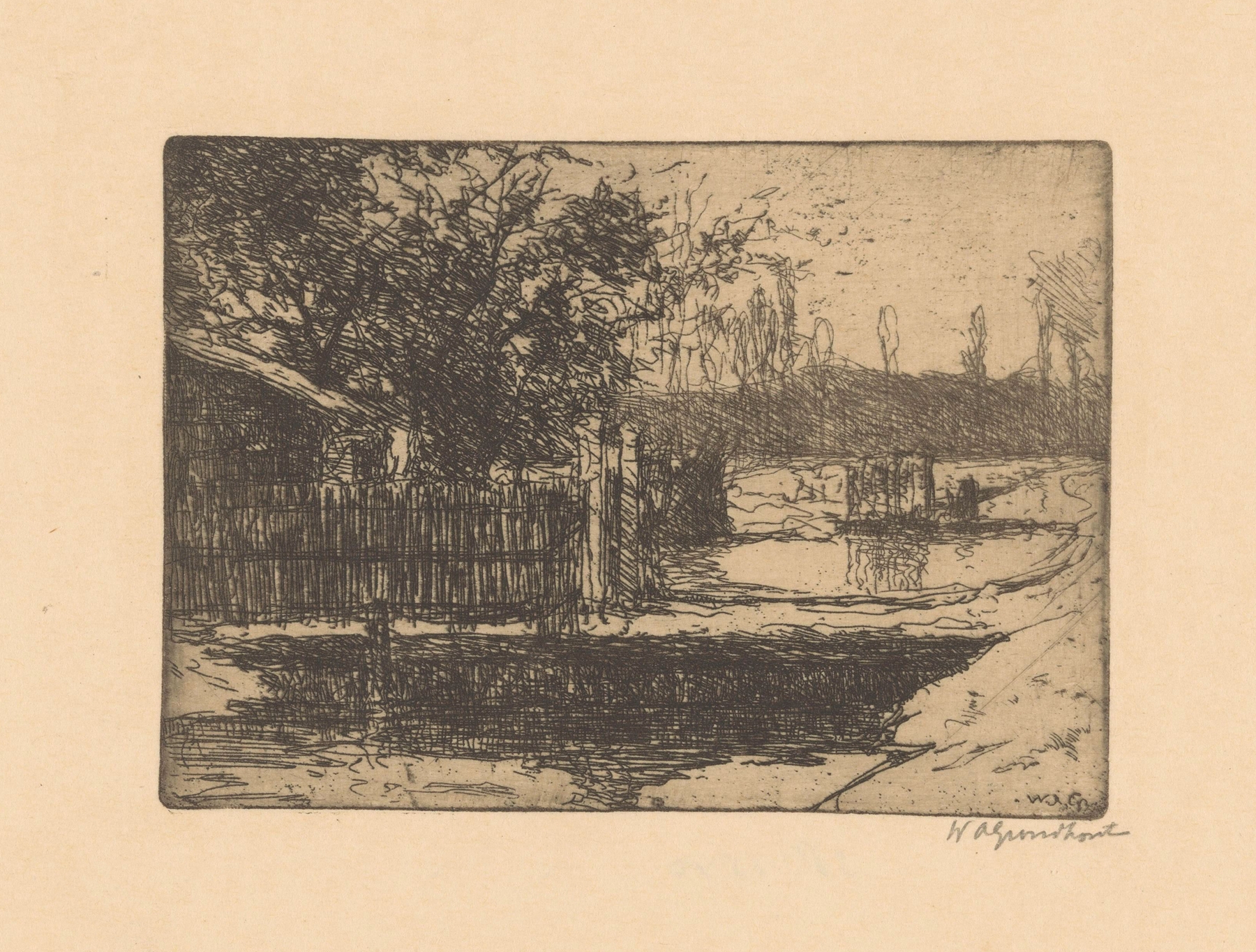 Architecture of Gebouw in de Binckhorst by Willem Adrianus Grondhout, oil painting