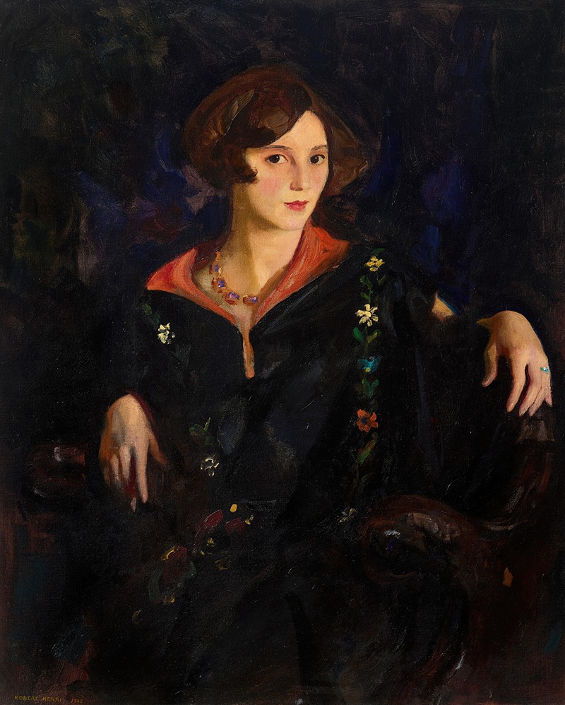 Robert Henri's 'Portrait of Miss Louise Getz' captures a young woman with a confident expression.