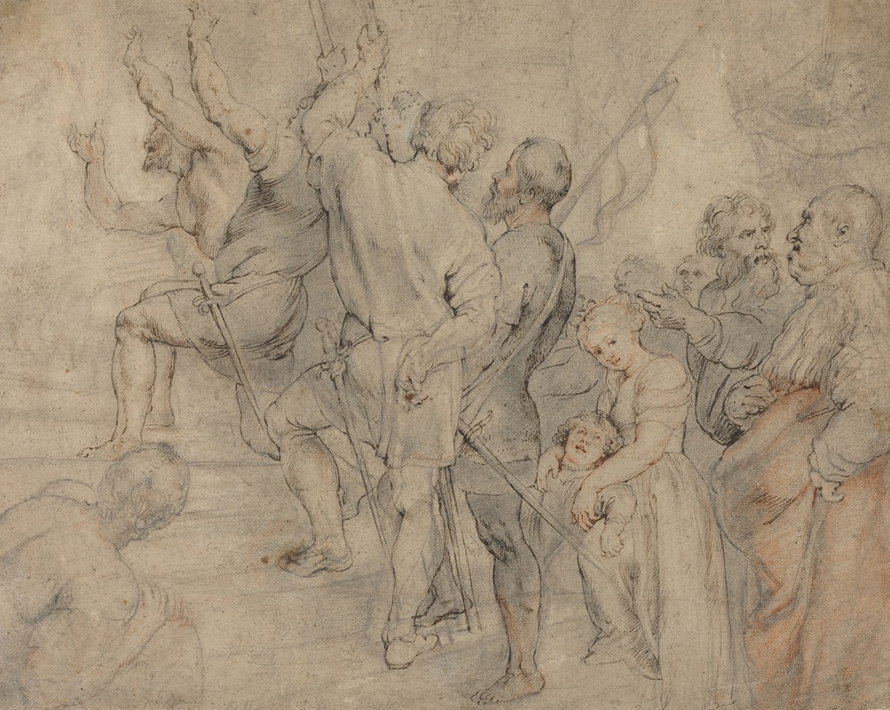 This painting depicts a crowd scene during the Ecce Homo event.