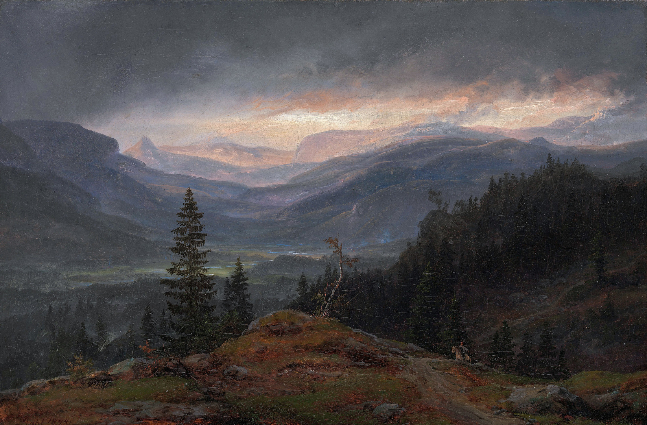 View over Hallingdal, by Johan Christian Dahl, public domain