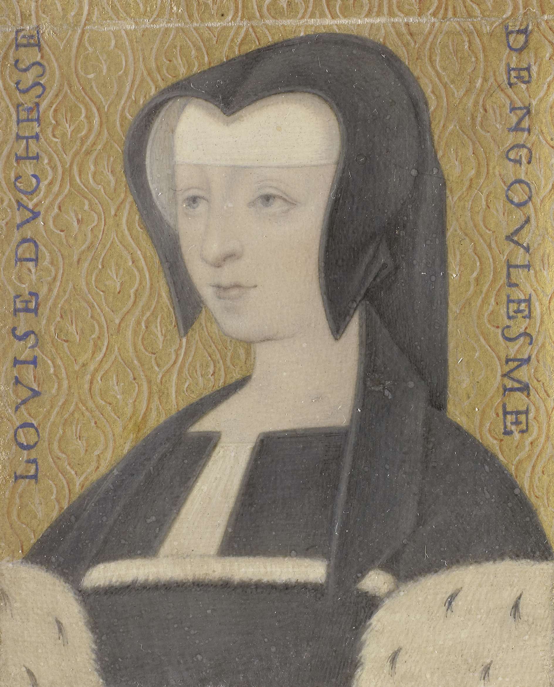 Portrait of Louise van Savoye, parchment, unknown artist