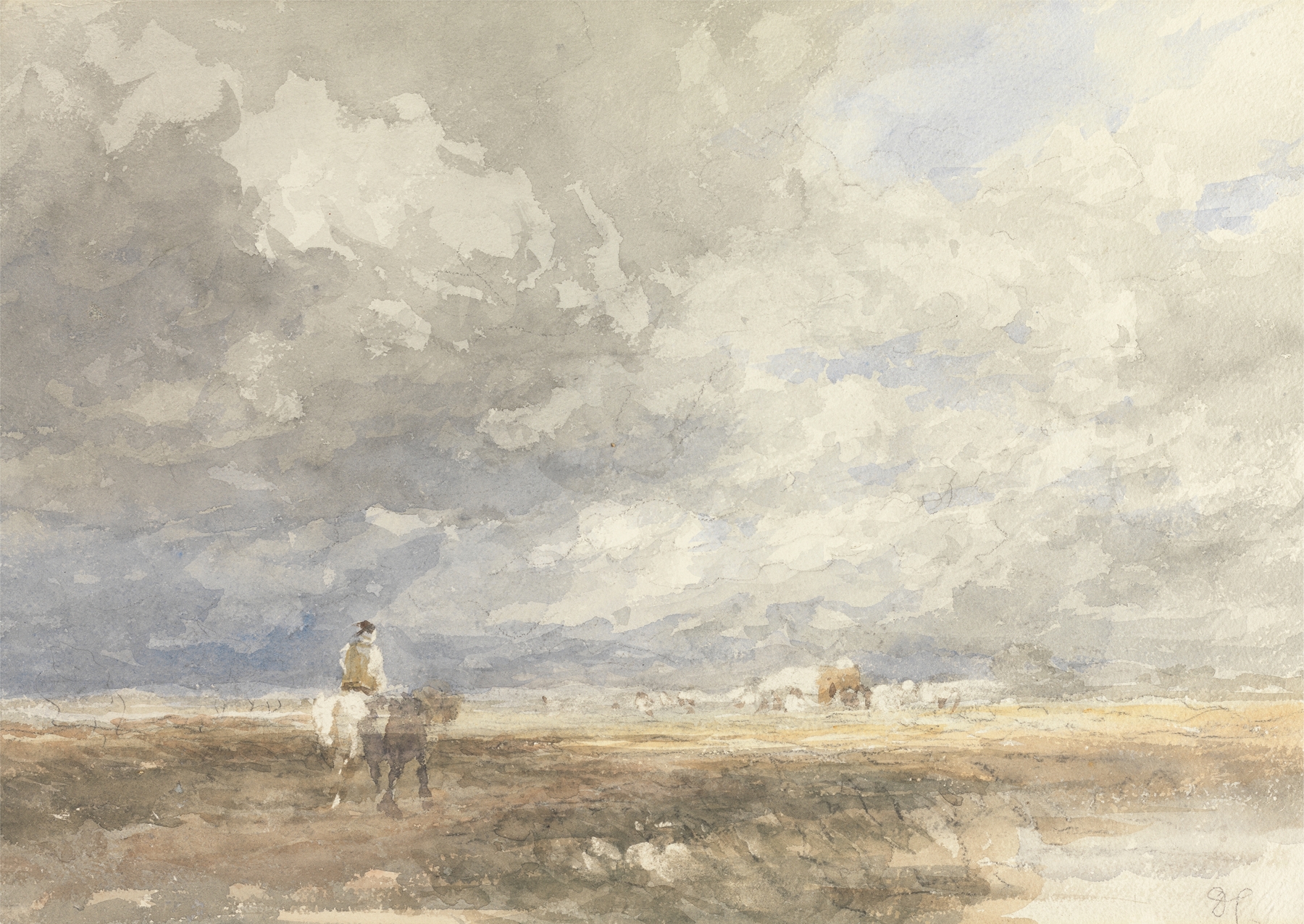 Going to the Hayfield, by David Cox, public domain